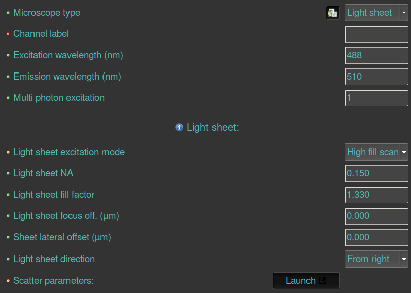 LightSheetParameters